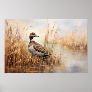 Poster Canard dans le marais