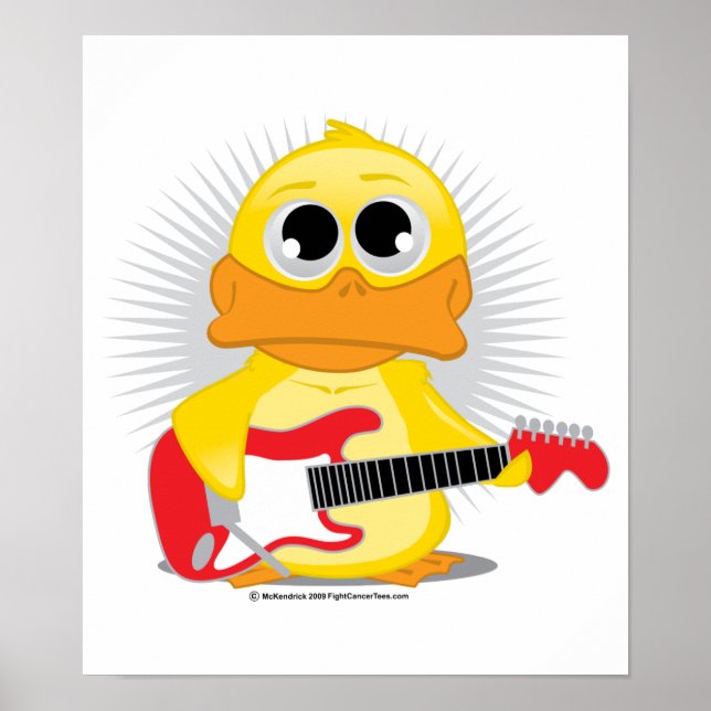 Poster Canard de guitare électrique (Devant)
