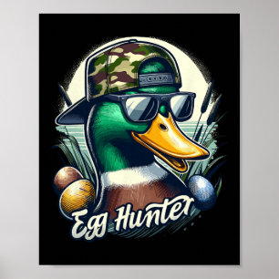 Poster Canard De Pâques Mallard La Chasse Est Sur Le Camo