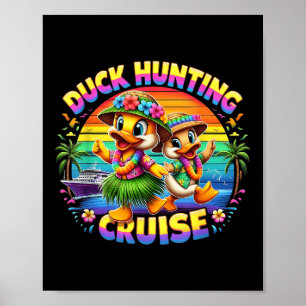 Poster Canard de vacances en bateau d'été Cruise Hunter e
