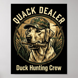 Poster Canard Drôle de Chasse de Canard Labrador Retrieve