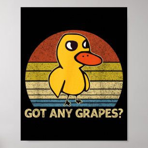 Poster Canard Drôle T'as des Thunes Graphique Humour d'Ét