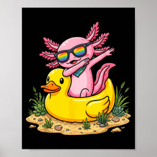 Poster Canard en caoutchouc Axolotl Dabant Vacances d'été