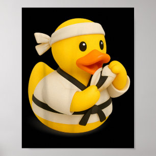 Poster Canard en caoutchouc Taekwondo Ducky Duckie Hommes