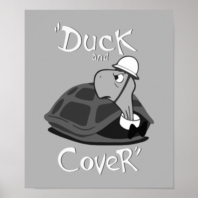 Poster Canard et couverture - Attaque nucléaire Vintage (Devant)