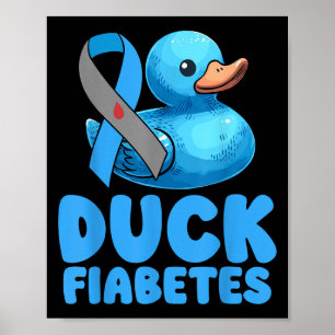 Poster Canard Fiabetes Mois de la sensibilisation au diab