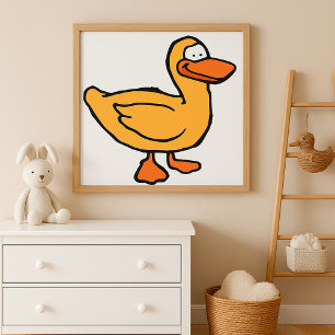 Poster Canard jaune