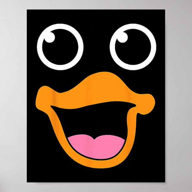 Poster Canard Jaune Visage Halloween Costume animal pour  (Devant)