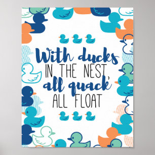 Poster Canards amusants et canons flottants en quack Conc