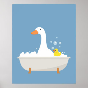 Poster Canards dans la baignoire