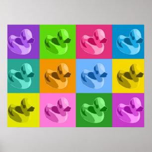 Poster Canards en caoutchouc