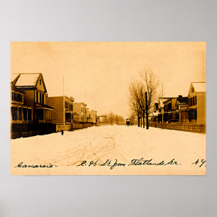 Poster Canarsie Brooklyn New York City Flatlands Ave 1910