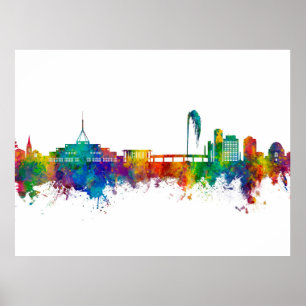 Poster Canberra Australia Skyline
