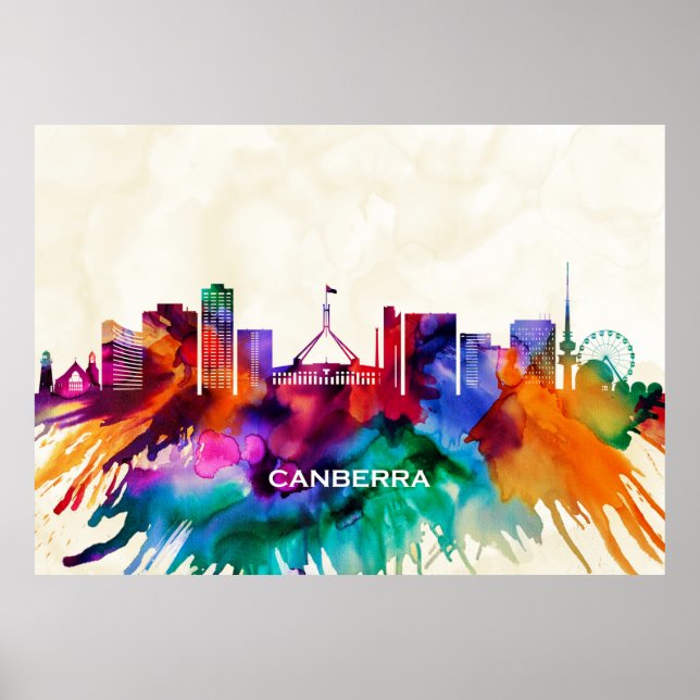Poster Canberra Skyline (Devant)