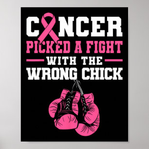 Poster Cancer A Combattu Avec La Mauvaise Boîte À Poulets