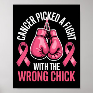 Poster Cancer A Combattu Le Mauvais Sein De Poule