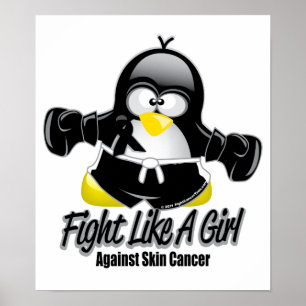 Poster Cancer de la peau Lutter contre le pingouin
