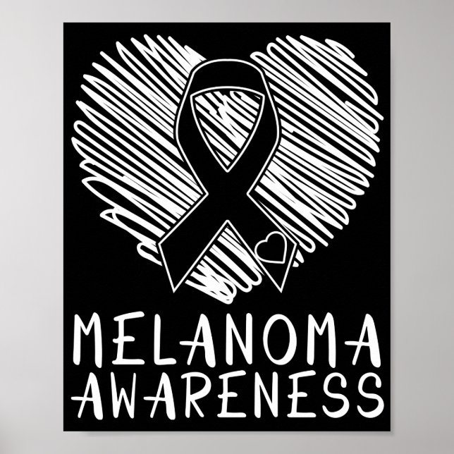 Poster Cancer de la peau Melanoma Sensibilisation à la mé (Devant)
