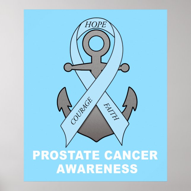 Poster Cancer de la prostate Ancre de l'espoir (Devant)