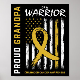 Poster Cancer de l'enfant : Grand-Père Fier en Or