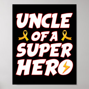 Poster Cancer de l'enfant Oncle d'une famille de super-hé