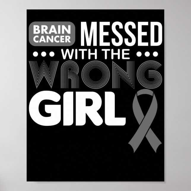 Poster Cancer Du Cerveau Mis Au Courant Avec Le Mauvais G (Devant)