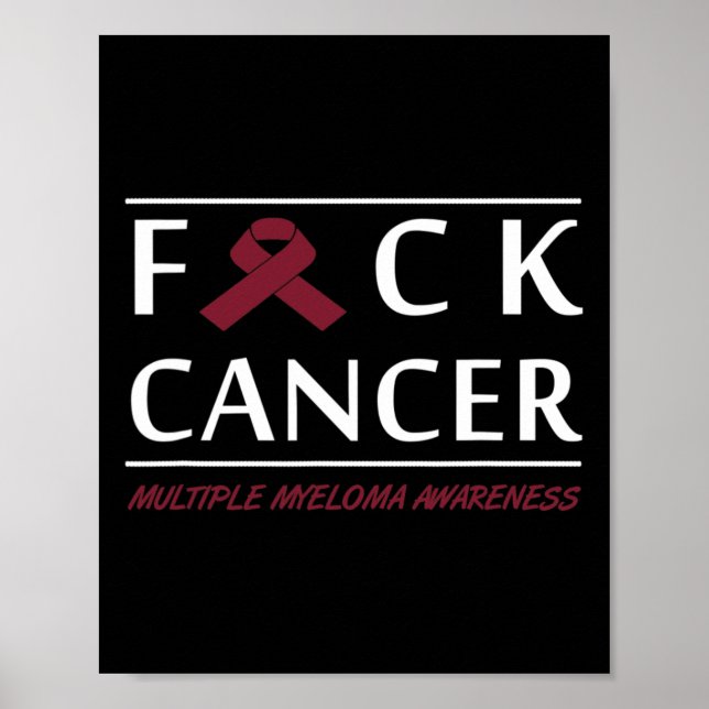 Poster Cancer du sang Lutte contre le cancer Ruban 4 (Devant)