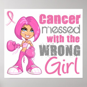 Poster Cancer du sein Fille de combat 1