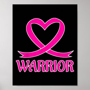 Poster Cancer du sein - Guerrier du coeur rose Sensibilis
