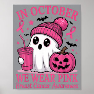 Poster Cancer du sein Halloween femmes