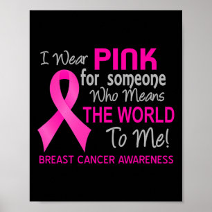 Poster Cancer Du Sein Rose Pour Quelqu'Un Qui Veut Que Le