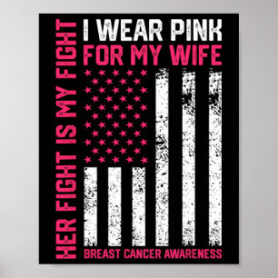 Poster Cancer du sein Sa lutte est ma lutte Je porte le W