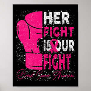 Poster Cancer du sein Sa lutte est notre combat cancer du