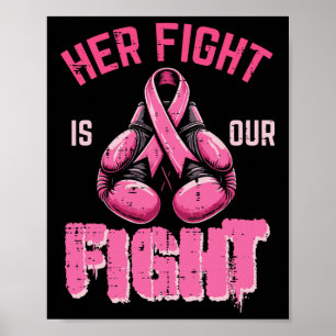 Poster Cancer du sein Sa lutte Notre lutte Aware Boxing W