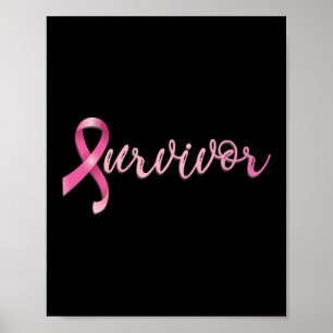 Poster Cancer du sein Survivant Sensibilisation au cancer