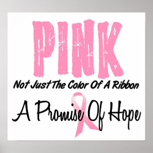 Poster Cancer du sein Symbole de ruban rose de l'espoir