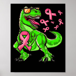Poster Cancer du sein T-Rex Dinosaure Garçons Cancer du s