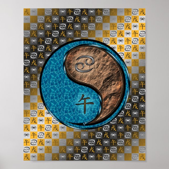 Poster Cancer & Earth Horse (Devant)