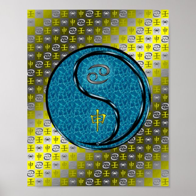 Poster Cancer et singe de l'eau (Devant)