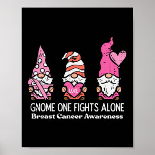 Poster Cancer Gnome One combat seul Sensibilisation Femme