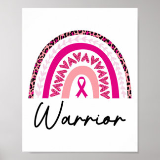 Poster Cancer Guerrier Pink Breast Cancer Sensibilisation