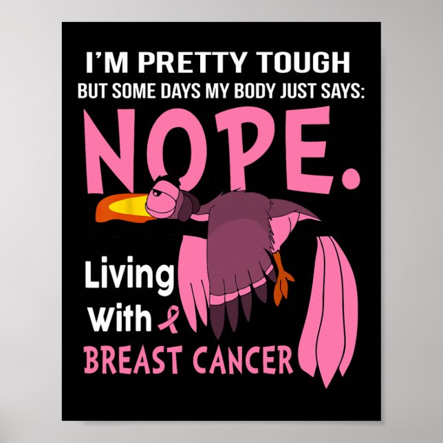 Poster Cancer Je suis assez dur, mais certains jours mon  (Devant)