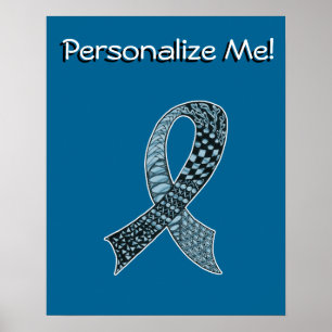 Poster Cancer Maladie Sensibilisation Ruban Choisir n'imp