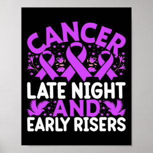 Poster Cancer Noctambules et Lève-tôt - Journée mondiale
