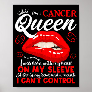 Poster Cancer Signe du zodiaque Reine du Cancer Anniversa