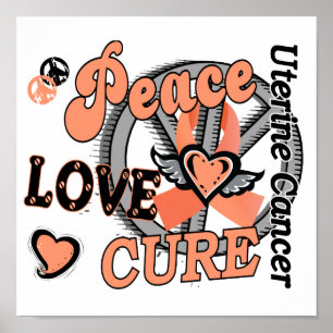 Poster Cancer utérin du traitement 2 d'amour de paix