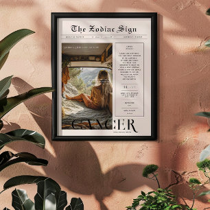 Poster Cancer   Zodiac Astrologie Photo Journal