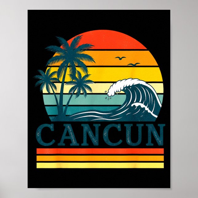 Poster Cancun Holiday Christmas Trip Vacation Matching  (Devant)