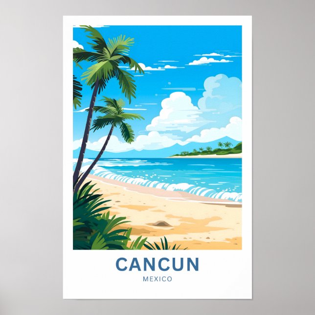 Poster Cancun Mexico Travel Imprimer (Devant)