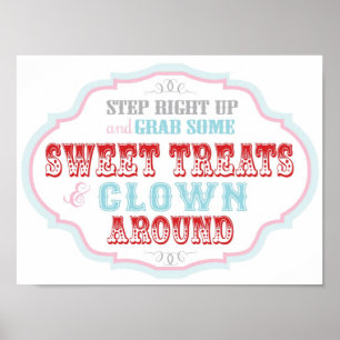 Poster Candy Booth Sign for Carnival Circus Birthday